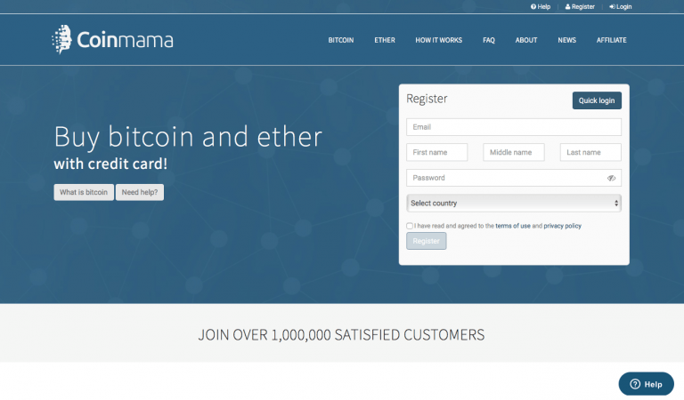 Com comprar Ethereum: registrar-se a Coinmama.