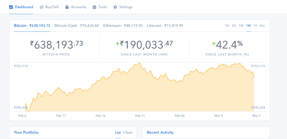 Millor cartera Bitcoin: cartera Bitcoin Coinbase.