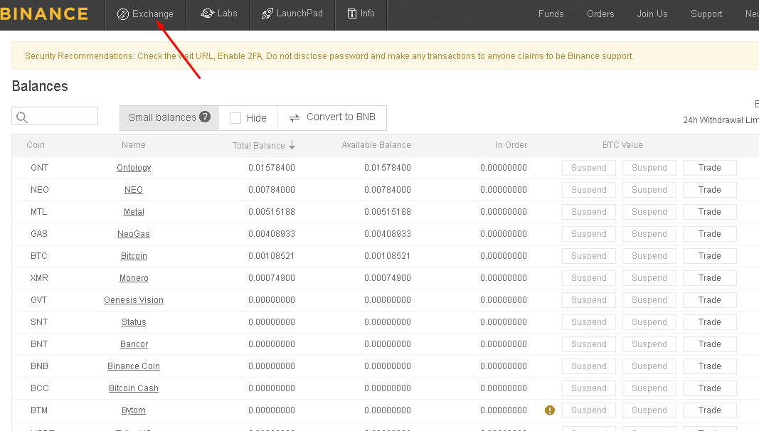 Intercanvis de plataformes de negociació de criptomonedes Binance