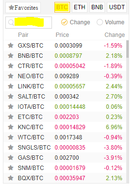 Revisió de Binance: preus de moltes criptomonedes.