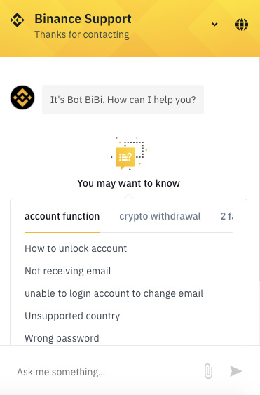 Revisió de la cartera Binance: atenció al client.