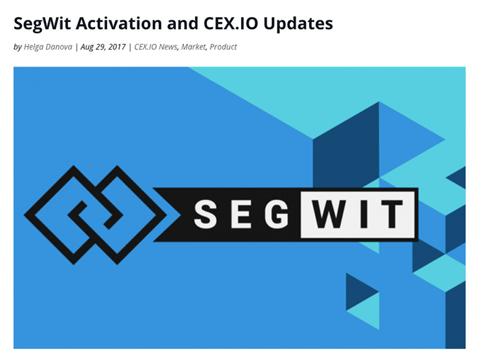 Revisió de carteres Cex: assistència per a adreces SegWit.