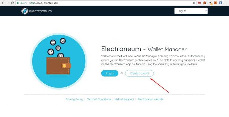 Gestor de carteres Electroneum