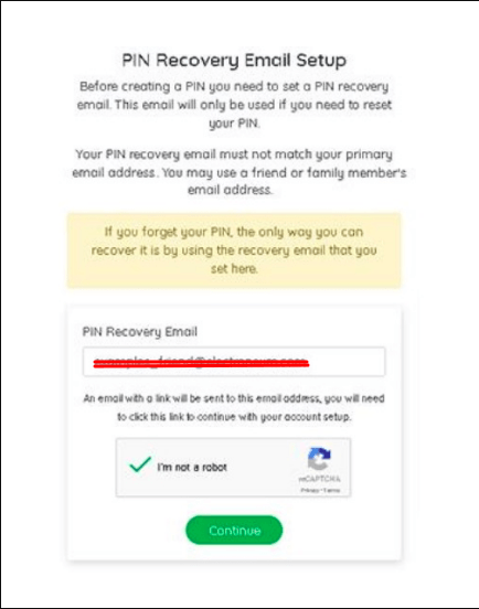 Configuració del correu electrònic de recuperació de PIN a Electroneum