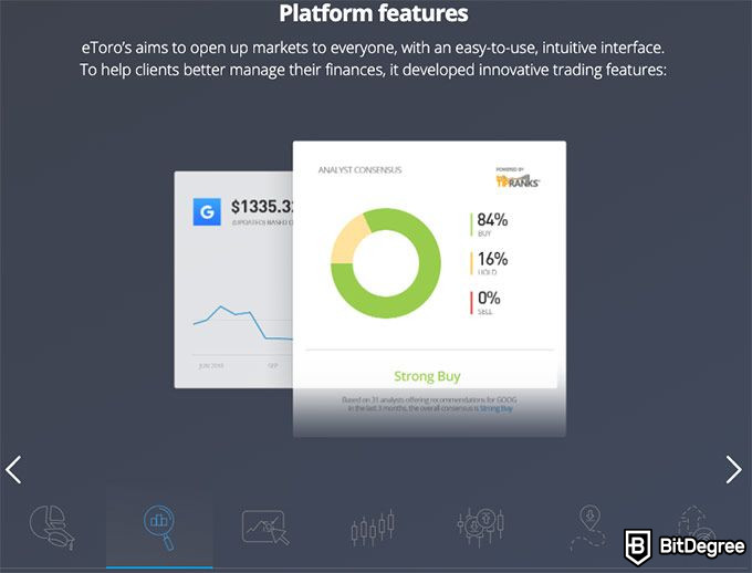 Revisió eToro: avantatges d'eToro.