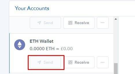 Cartera ETH del compte Coinbase