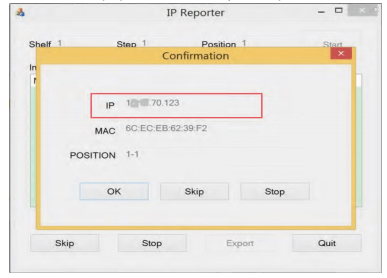 Confirmació notificada per IP