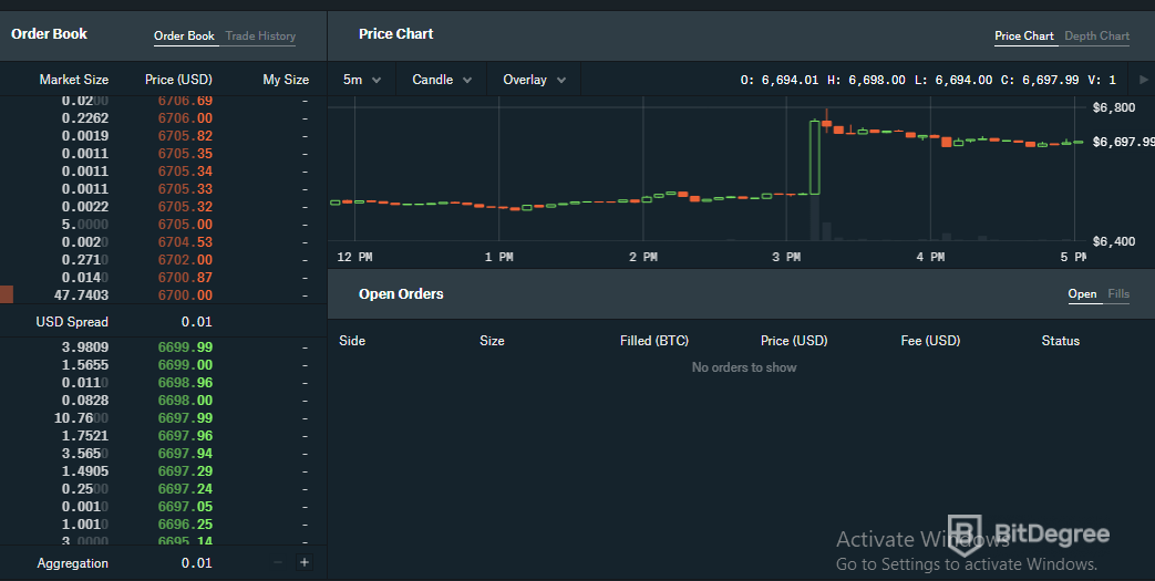 Com es transfereix de Coinbase a GDAX - Dashboard