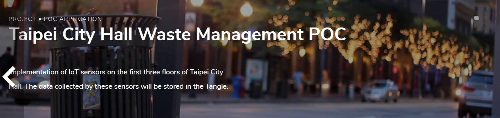 Associació IOTA amb POC de gestió de residus de l'Ajuntament de Taipei