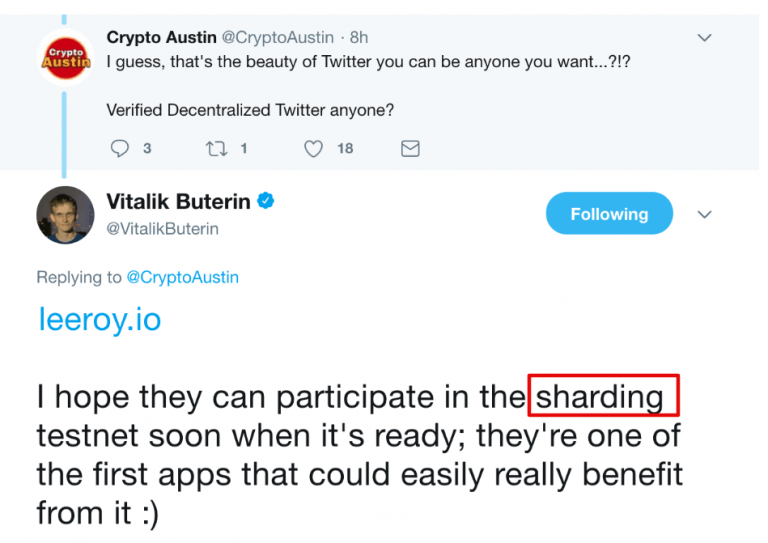 Publicació de Twitter de Vitalik Buterin