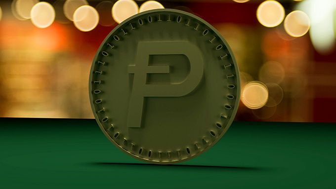 PotCoin: un PotCoin sobre una taula.