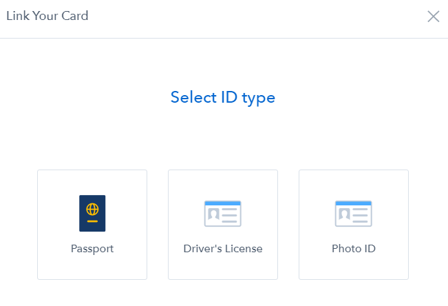 Com seleccionar un tipus d'identificador a Coinbase