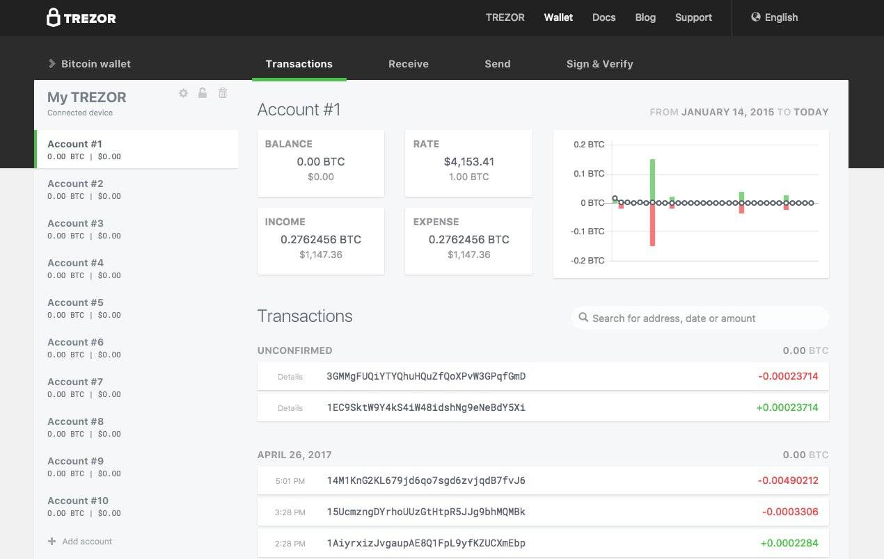 Trezor VS Ledger: pàgina de configuració de Treor.