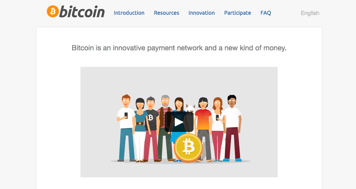 Tipus de criptomoneda: portada dels llocs web de Bitcoin.