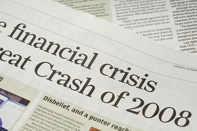 Què és una criptomoneda: la crisi financera del 2008.