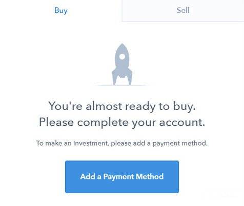 Què és Bitcoin Cash: seleccionar el mètode de pagament a Coinbase.