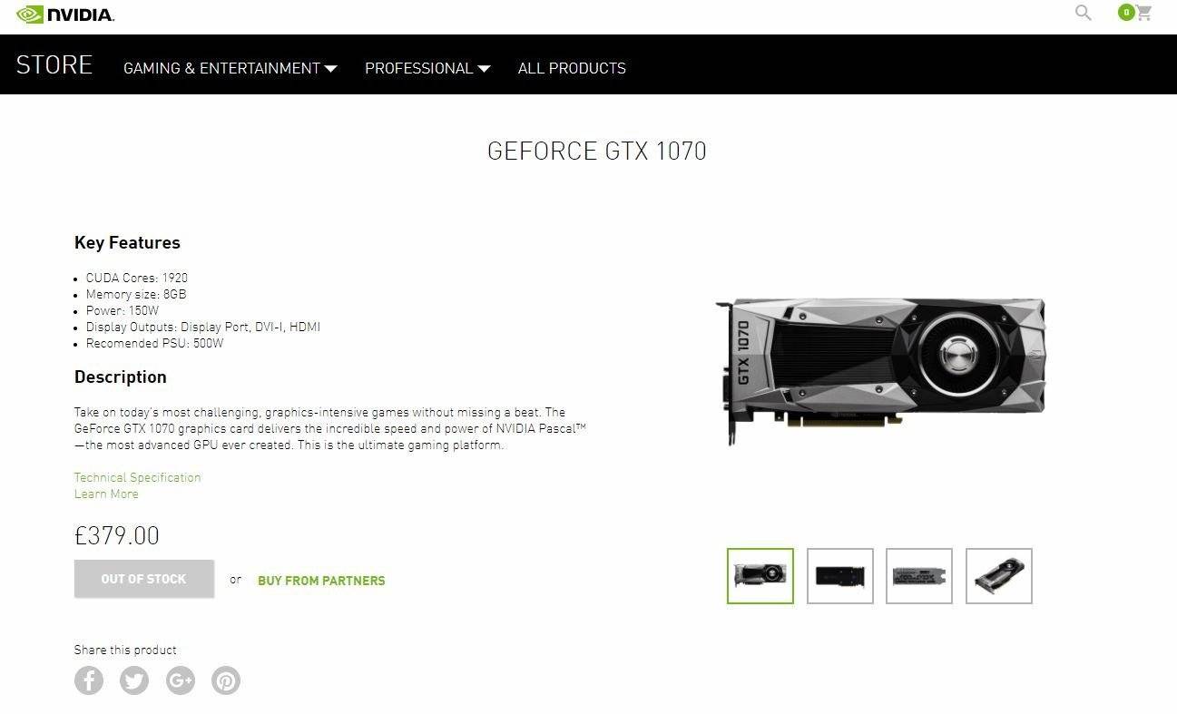 Botiga Nvidia Geforce Gtx 1070